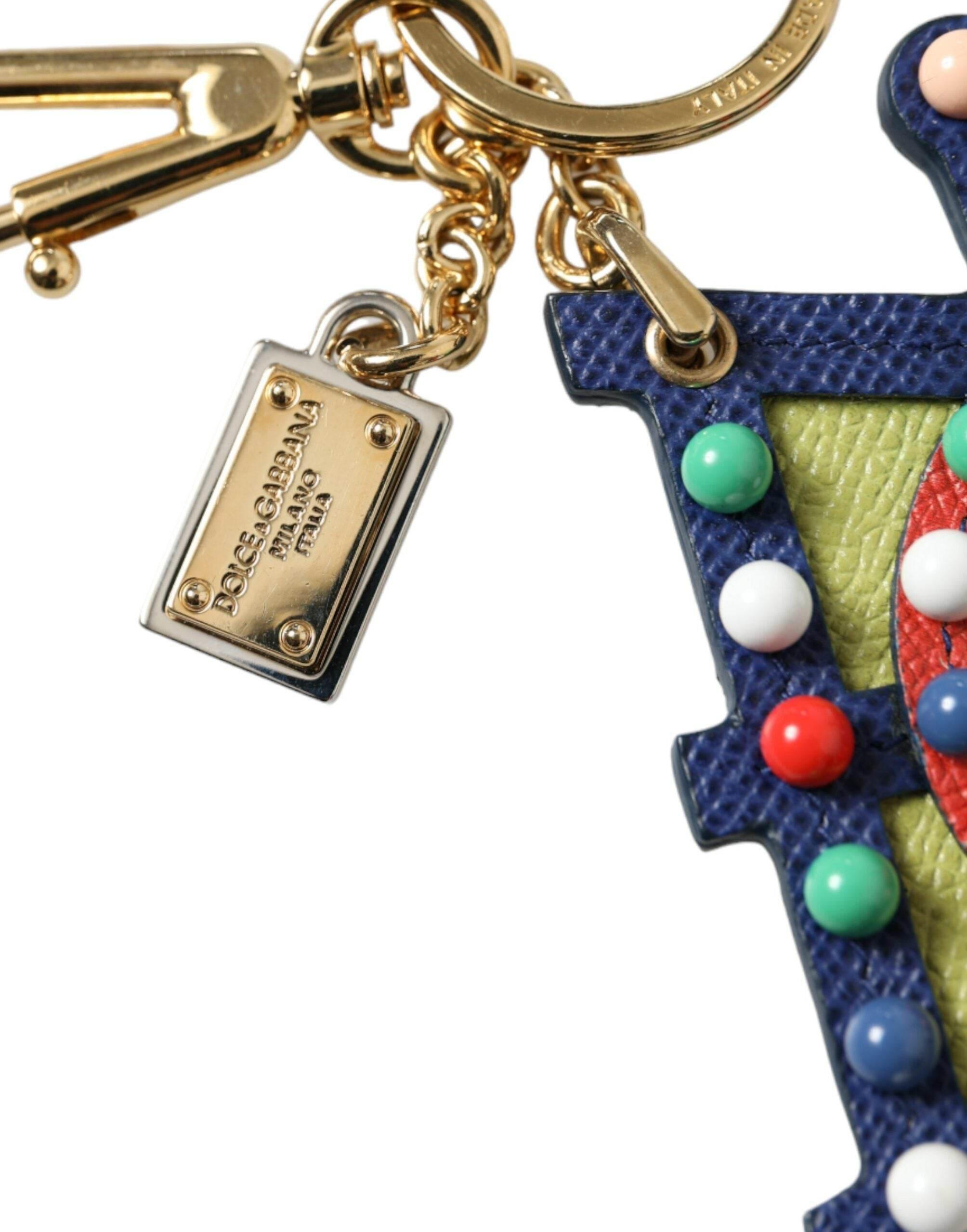 Dolce & Gabbana Multicolor Cellulose Designer Keychain - Hilstor