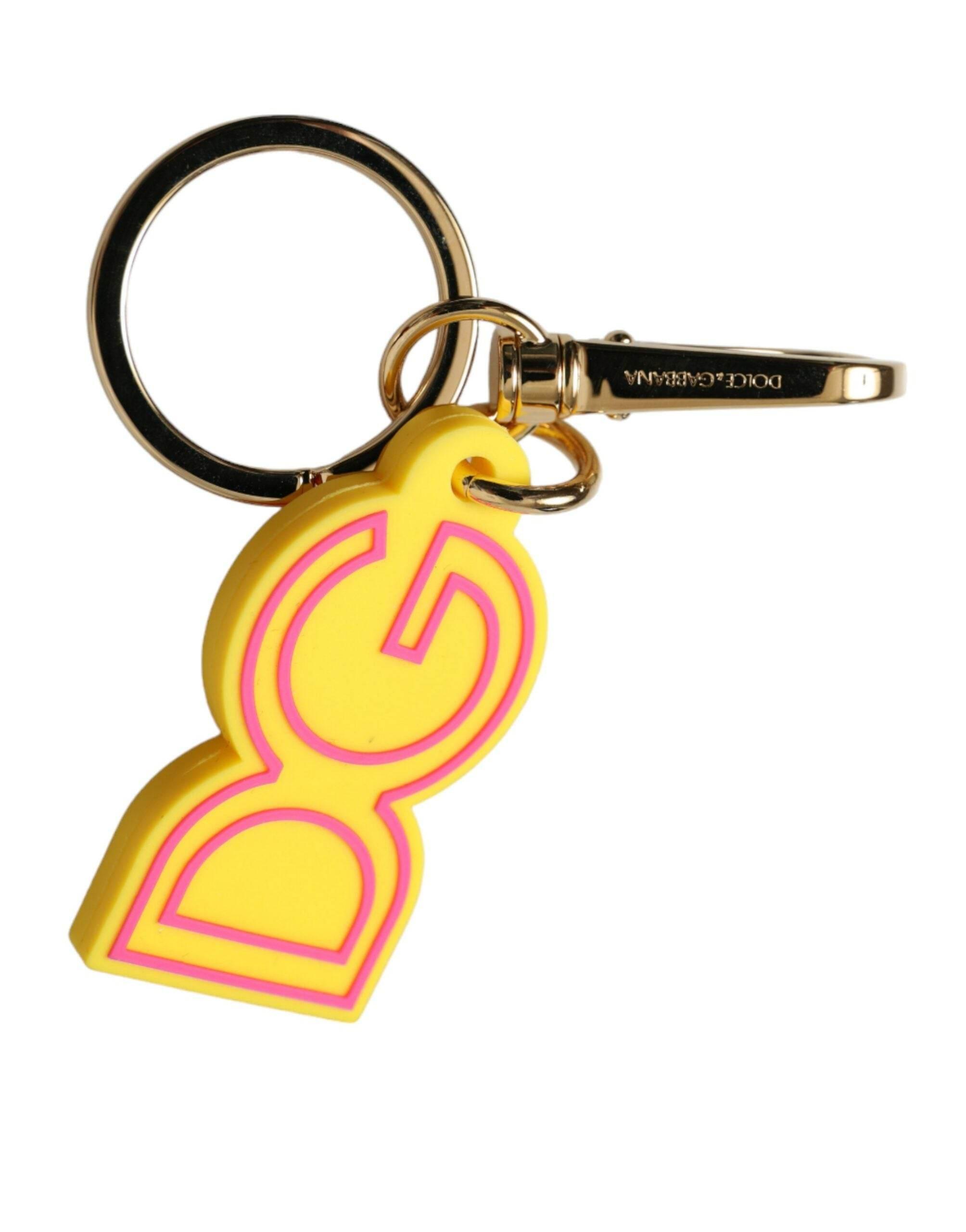 Dolce & Gabbana Chic Yellow Gold Keychain Charm - Hilstor