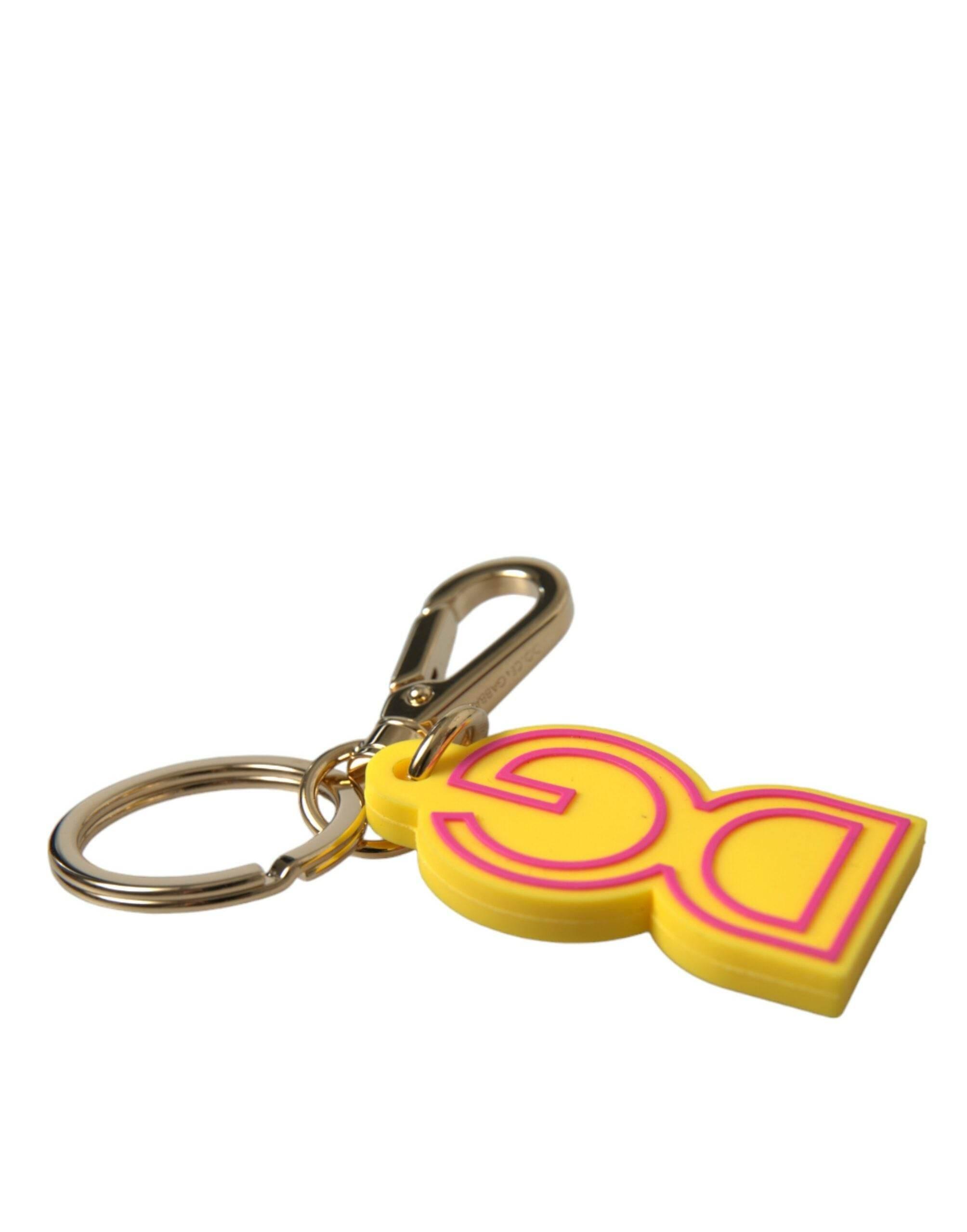 Dolce & Gabbana Chic Yellow Gold Keychain Charm - Hilstor