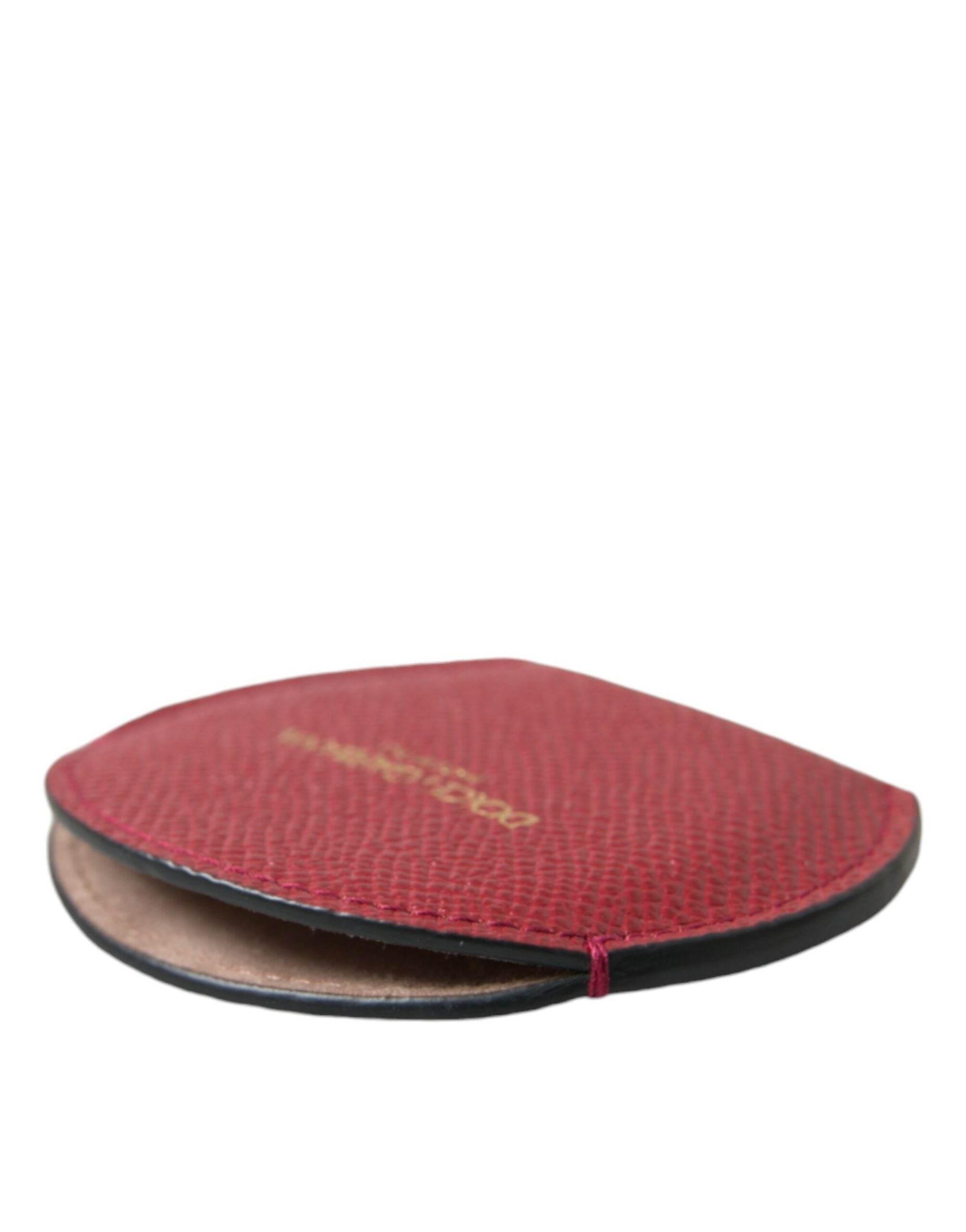 Dolce & Gabbana Elegant Red Leather Mirror Holder - Hilstor