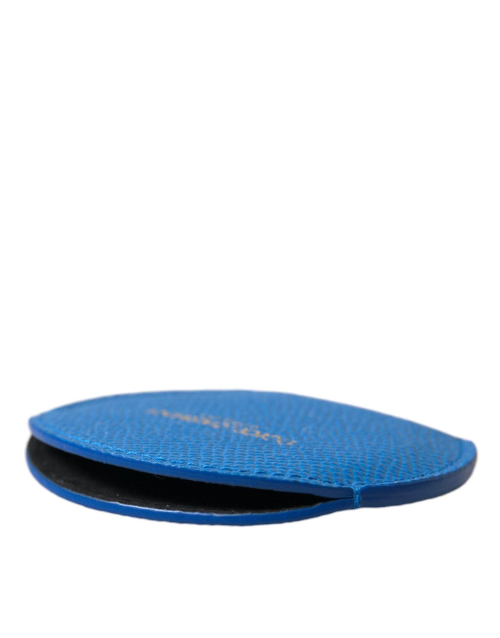 Dolce & Gabbana Elegant Blue Leather Mirror Holder - Hilstor