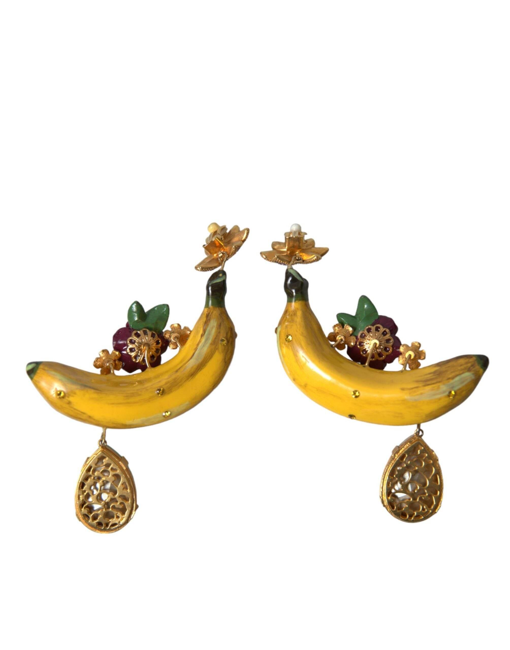 Dolce & Gabbana Chic Clip-on Banana Dangle Earrings - Hilstor