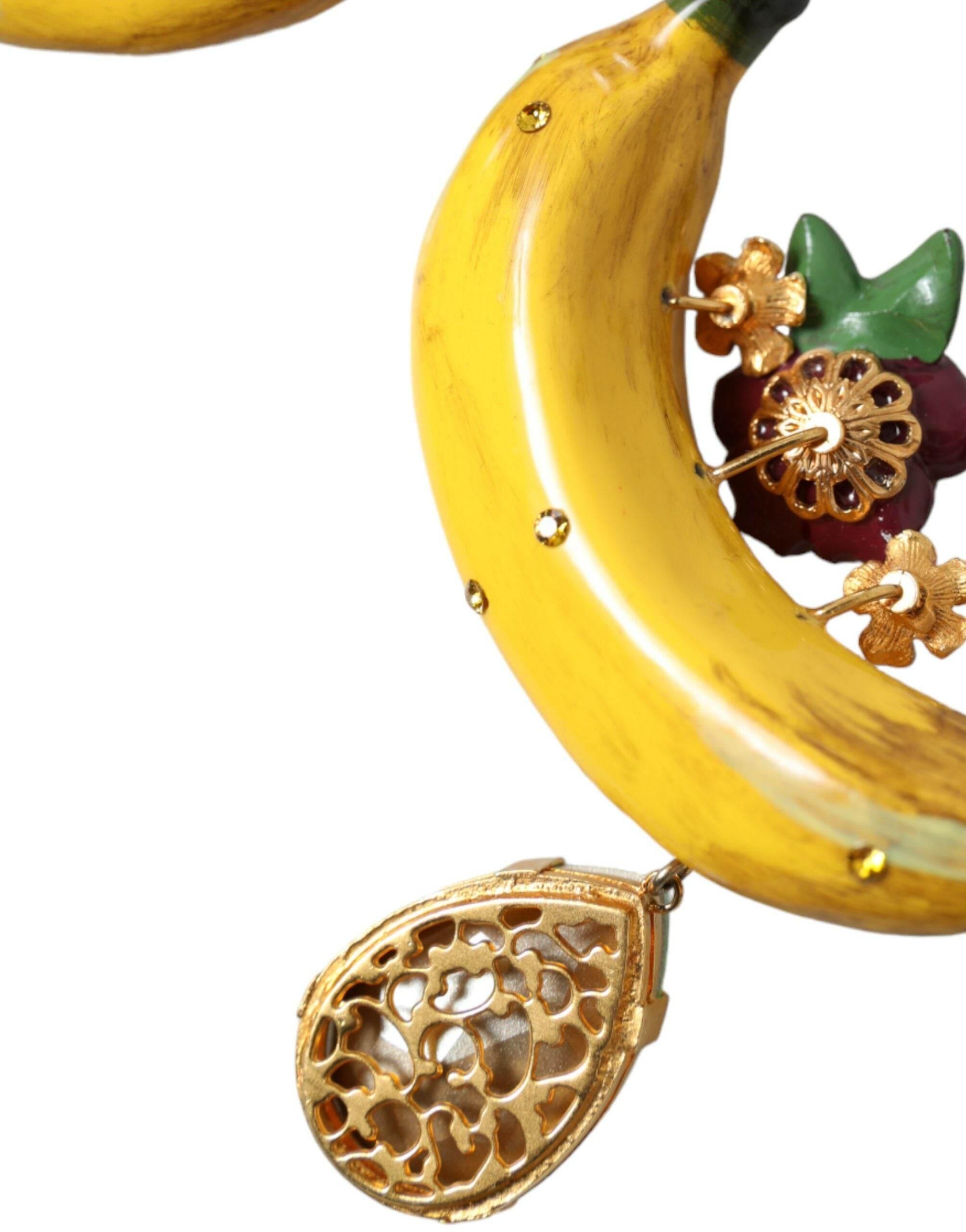 Dolce & Gabbana Chic Clip-on Banana Dangle Earrings - Hilstor