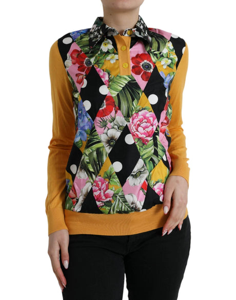 Dolce & Gabbana Multicolor Cashmere-Silk Blend Henley Sweater - Hilstor