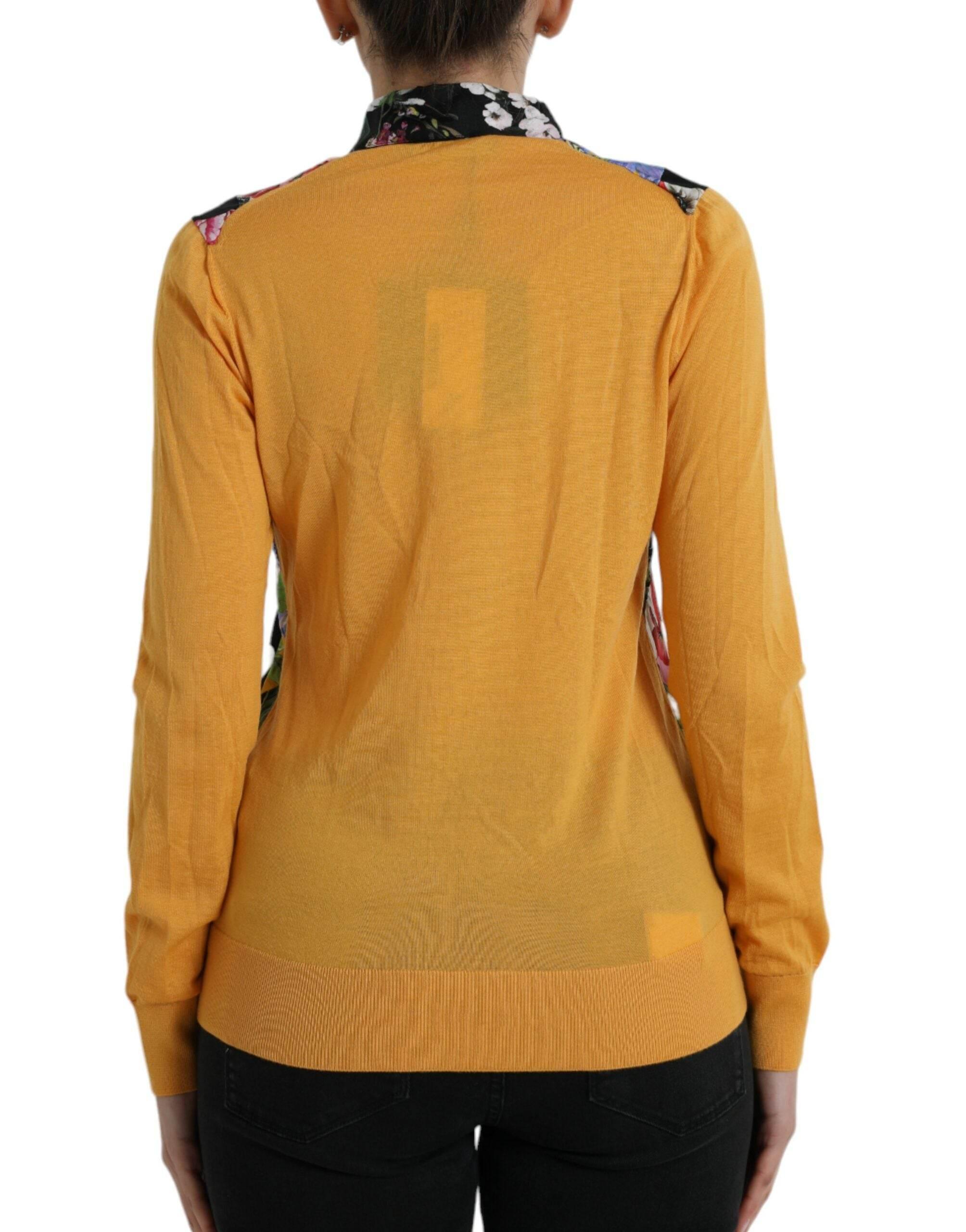 Dolce & Gabbana Multicolor Cashmere-Silk Blend Henley Sweater - Hilstor