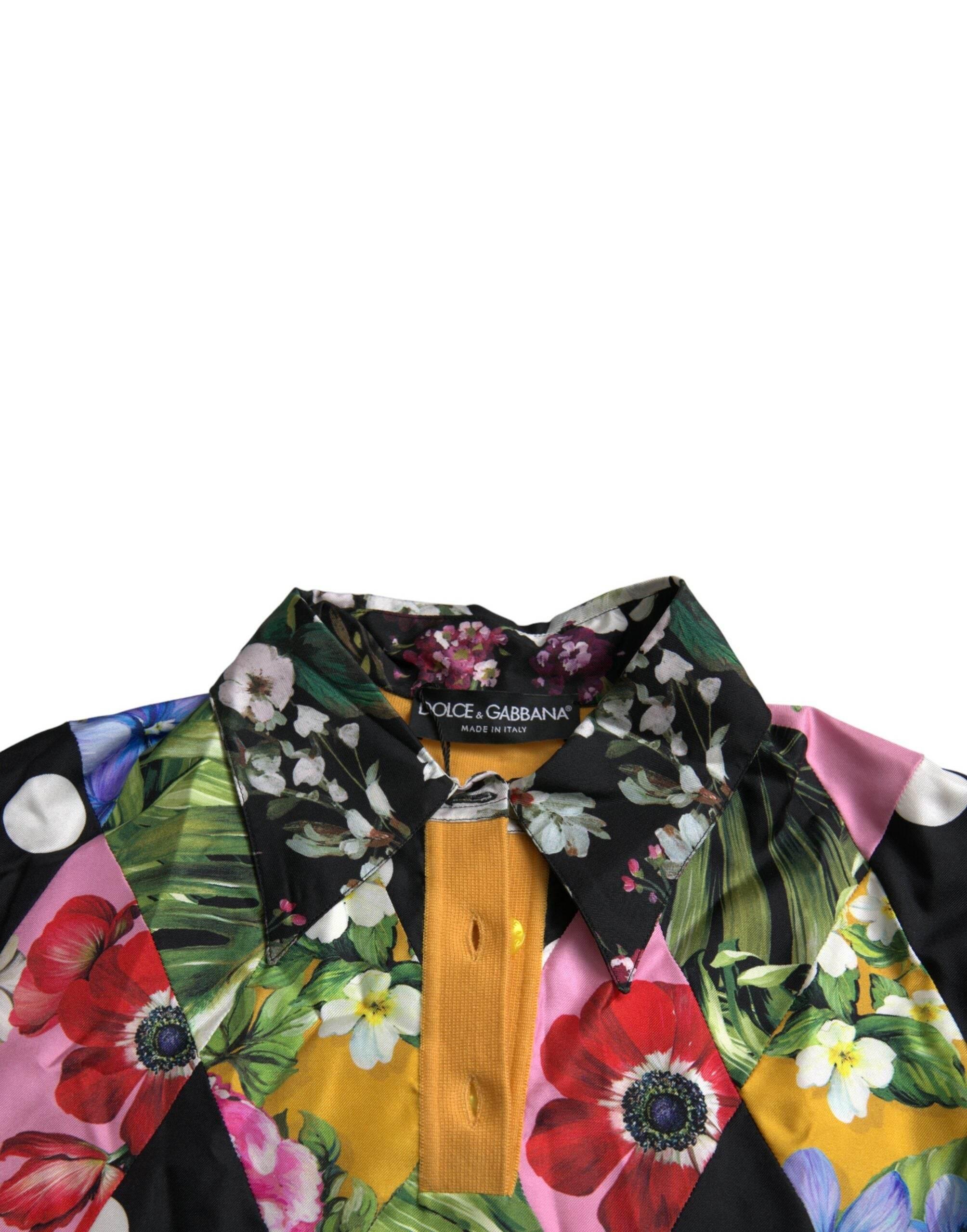 Dolce & Gabbana Multicolor Cashmere-Silk Blend Henley Sweater - Hilstor