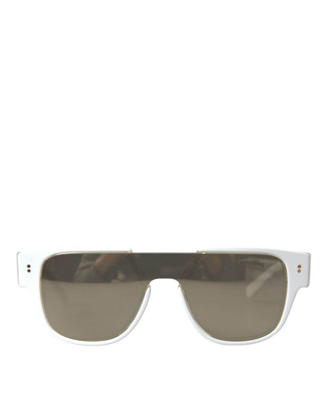 Dolce & Gabbana Chic White Acetate Designer Sunglasses - Hilstor