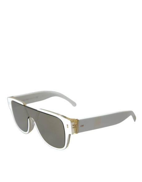 Dolce & Gabbana Chic White Acetate Designer Sunglasses - Hilstor