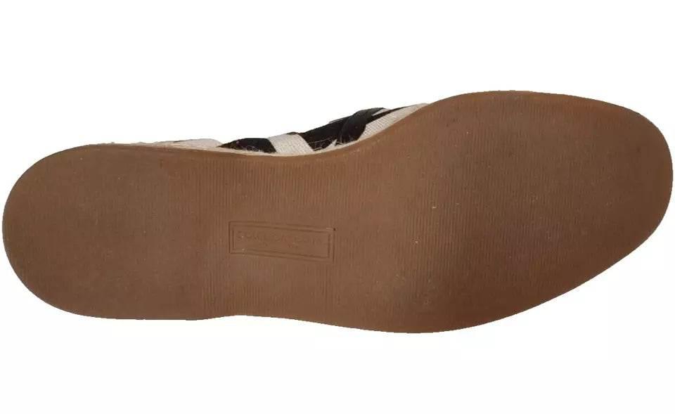 Dolce & Gabbana Elegant Striped Leather Espadrilles - Hilstor