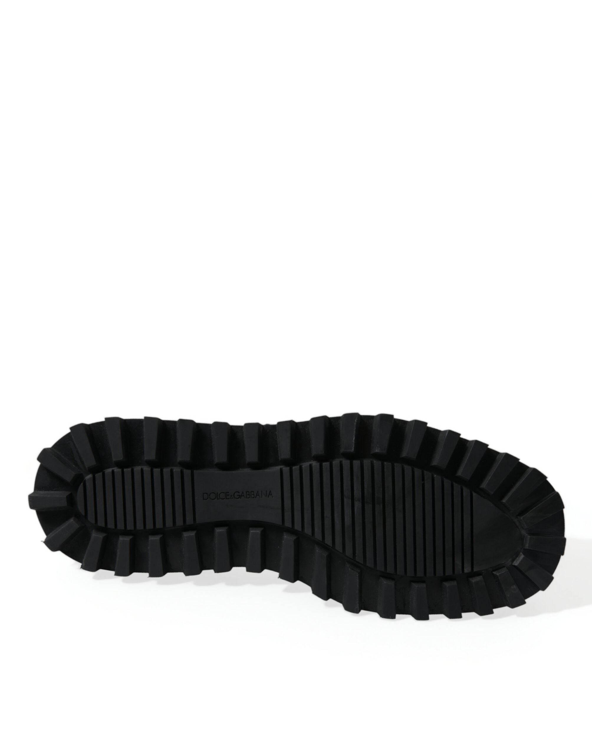 Dolce & Gabbana Bronze Plateau Padded Boots with DG Logo Plate - Hilstor