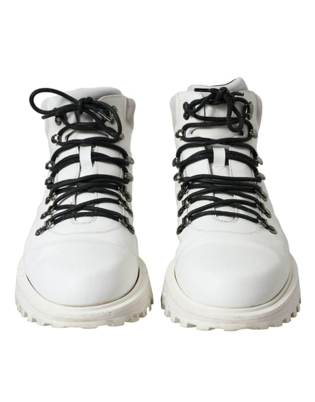 Dolce & Gabbana Pristine White Italian Ankle Boots - Hilstor