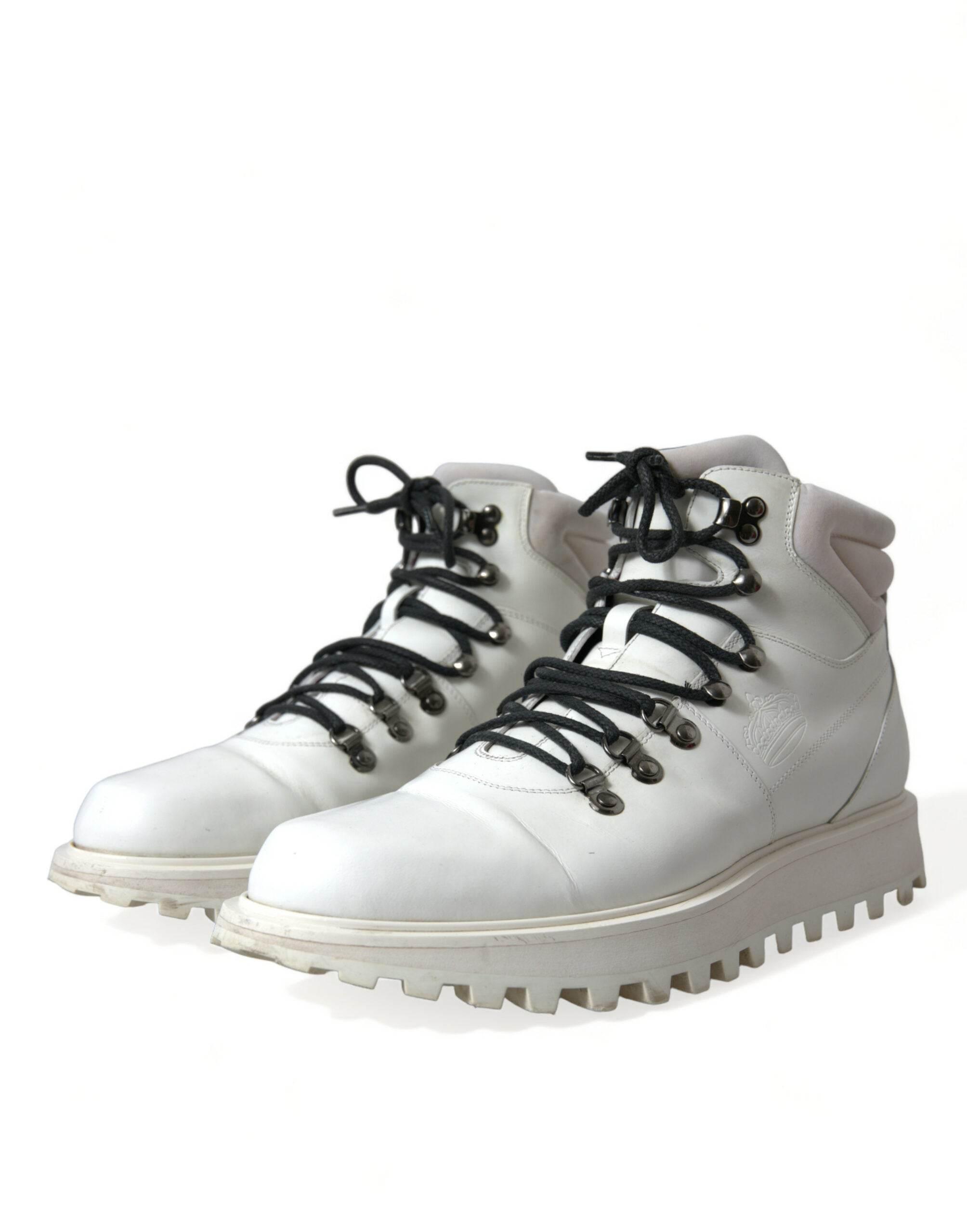 Dolce & Gabbana Pristine White Italian Ankle Boots - Hilstor