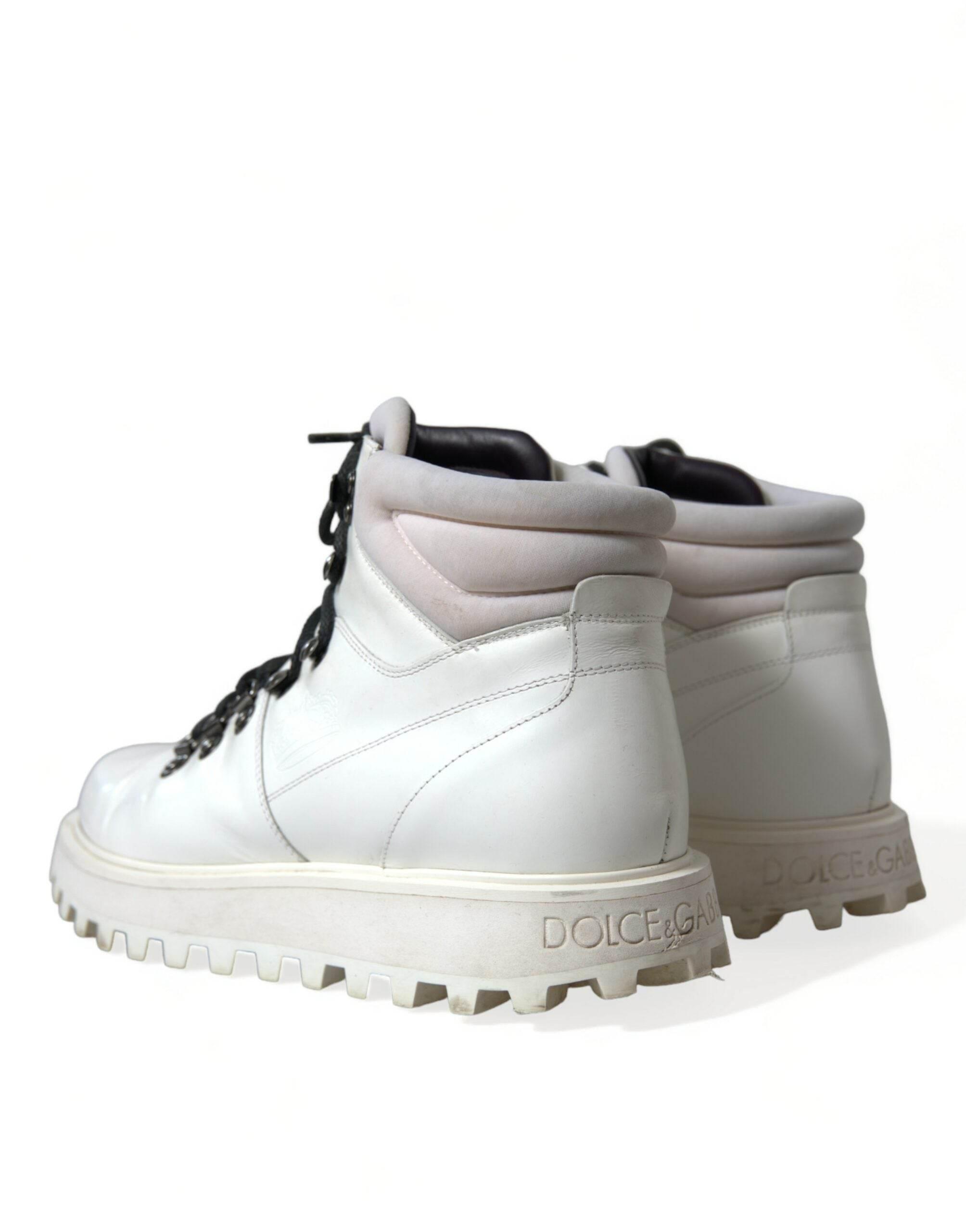 Dolce & Gabbana Pristine White Italian Ankle Boots - Hilstor
