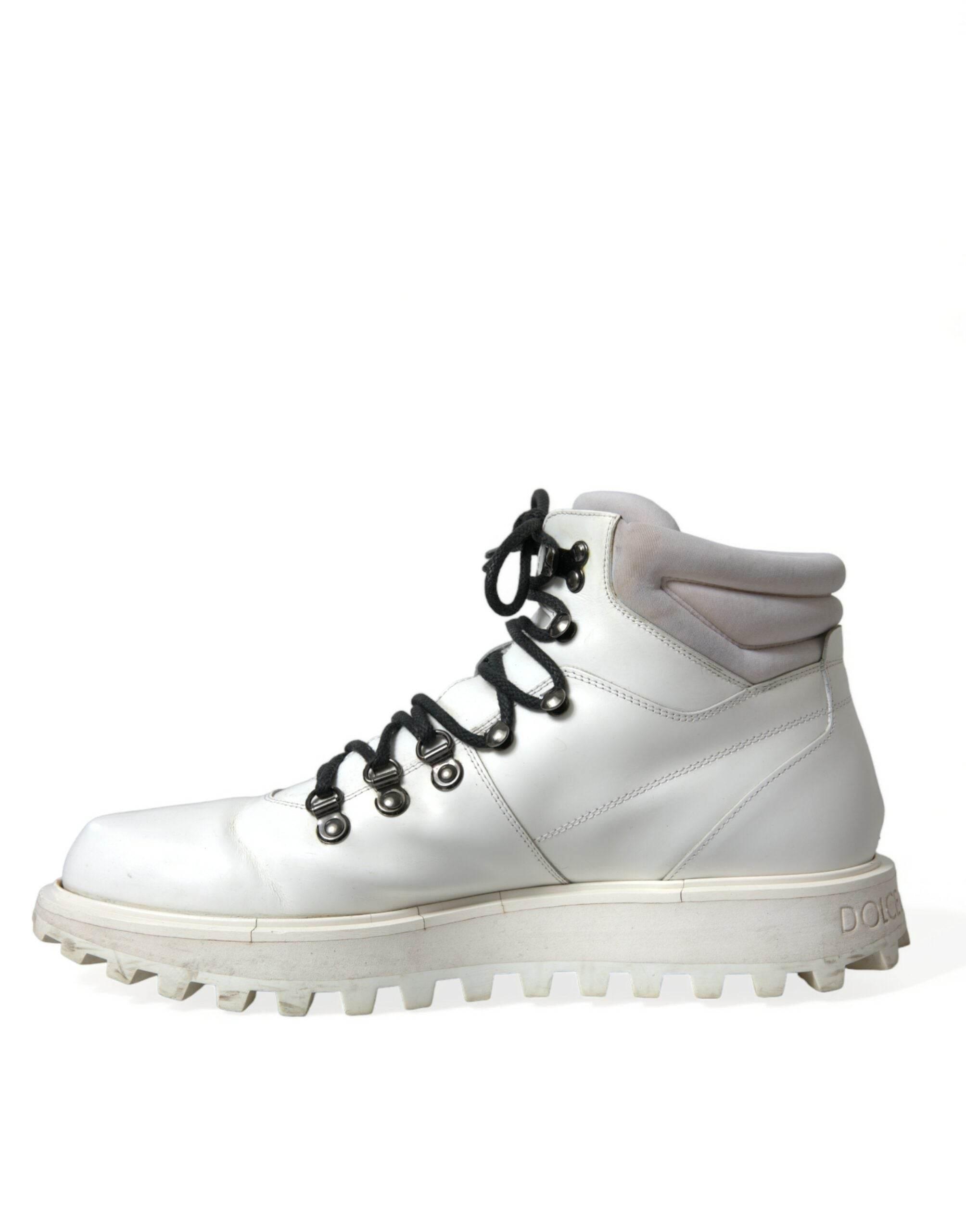 Dolce & Gabbana Pristine White Italian Ankle Boots - Hilstor