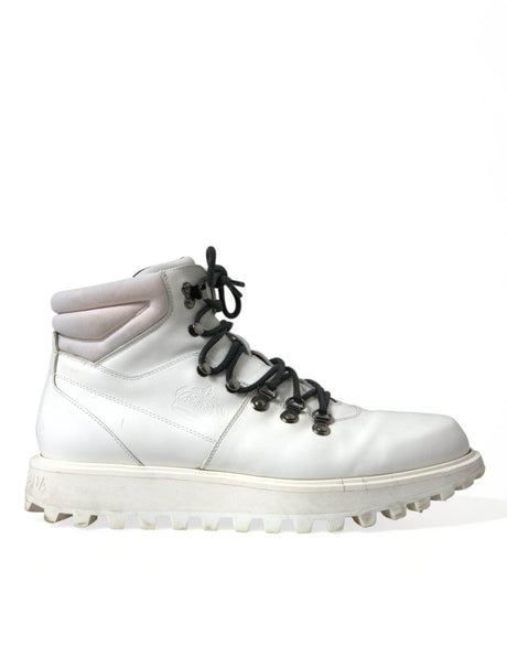 Dolce & Gabbana Pristine White Italian Ankle Boots - Hilstor