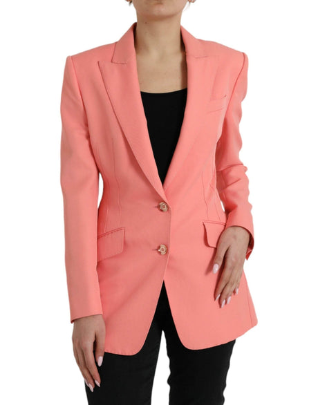 Dolce & Gabbana Chic Pink Peak Lapel Blazer - Hilstor
