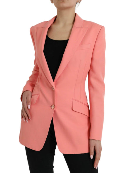 Dolce & Gabbana Chic Pink Peak Lapel Blazer - Hilstor