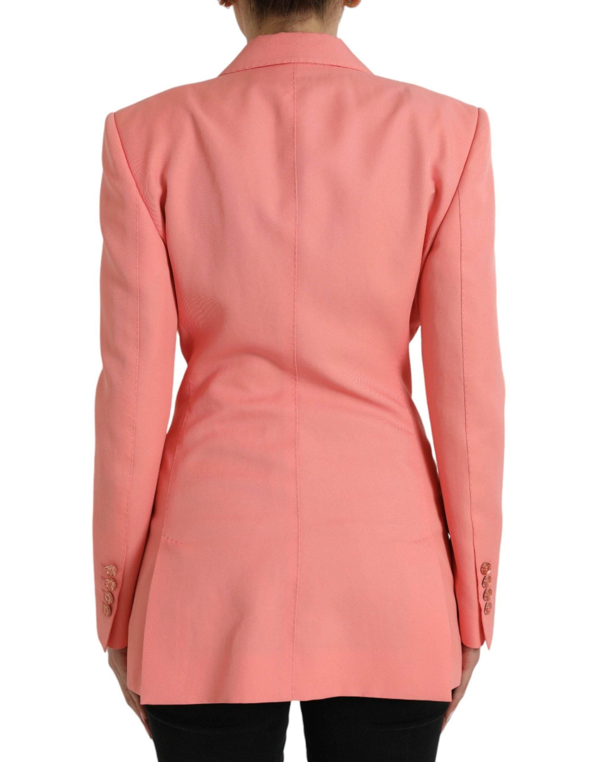 Dolce & Gabbana Chic Pink Peak Lapel Blazer - Hilstor