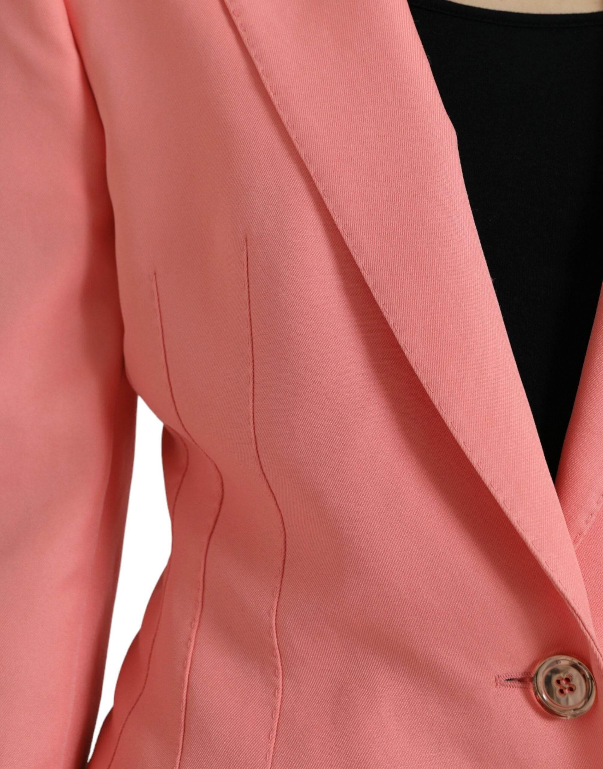 Dolce & Gabbana Chic Pink Peak Lapel Blazer - Hilstor
