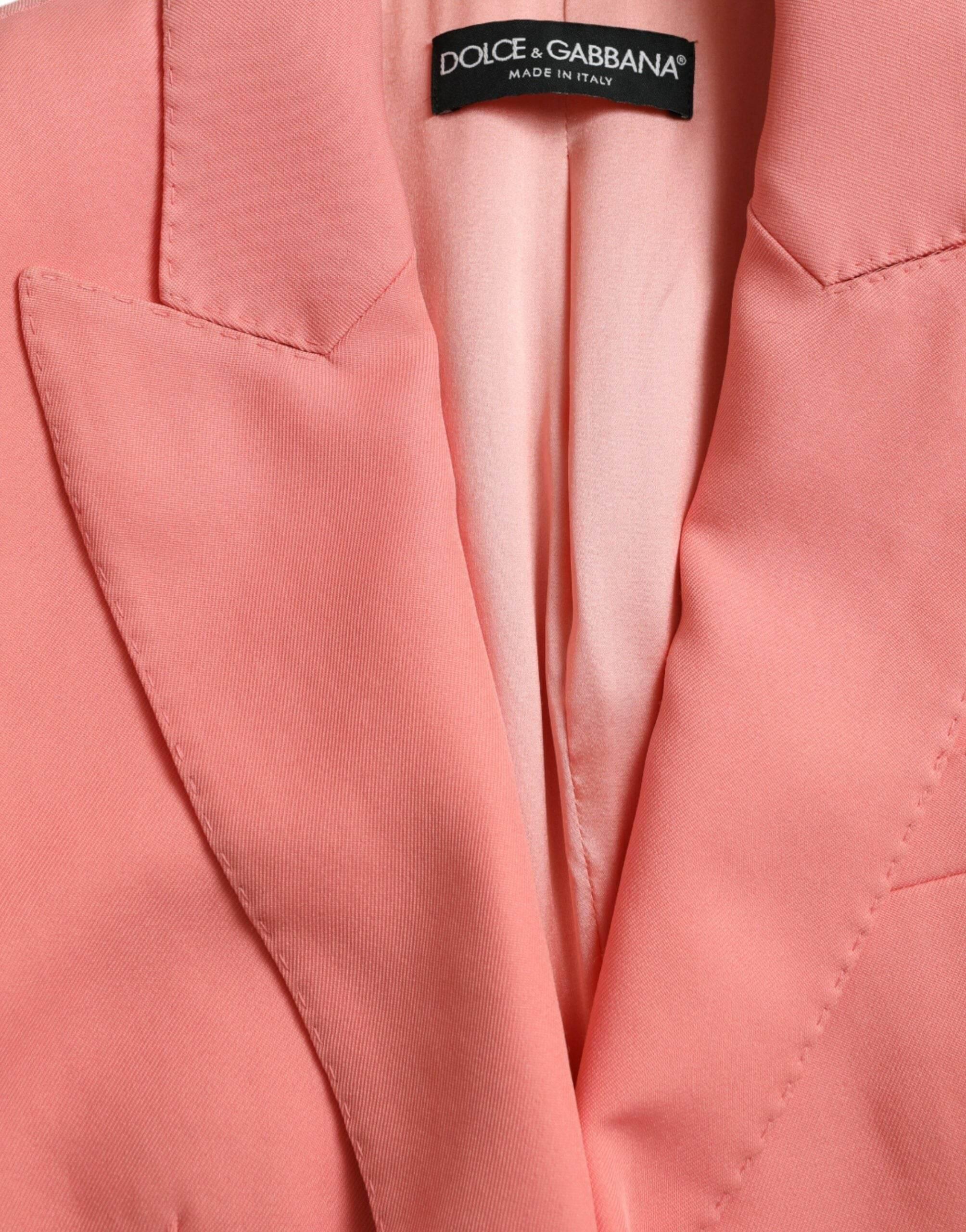 Dolce & Gabbana Chic Pink Peak Lapel Blazer - Hilstor