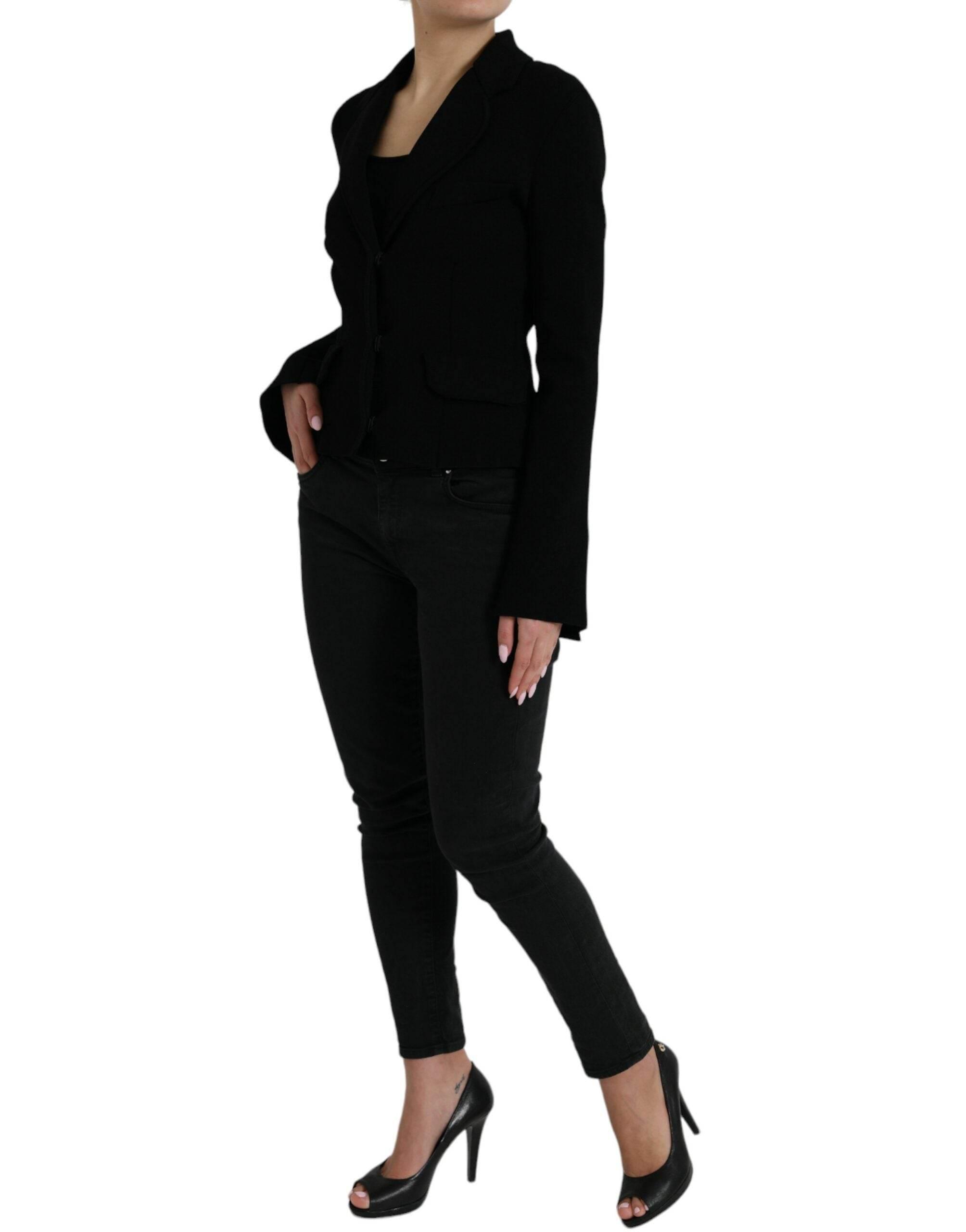 Dolce & Gabbana Elegant Black Designer Blazer for Women - Hilstor