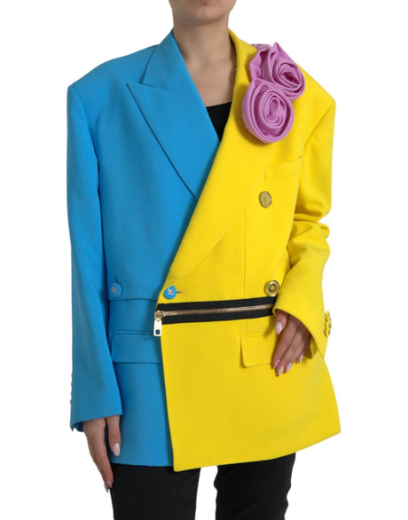 Dolce & Gabbana Multicolor Patchwork Trench Coat Jacket - Hilstor