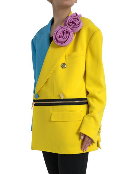 Dolce & Gabbana Multicolor Patchwork Trench Coat Jacket - Hilstor