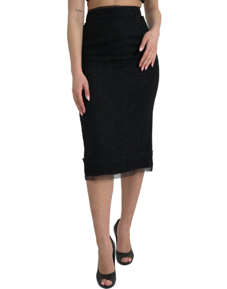 Dolce & Gabbana Elegant High Waist Midi Skirt - Hilstor