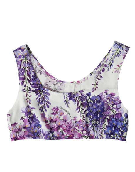 Dolce & Gabbana Elegant Floral Cropped Top - Hilstor