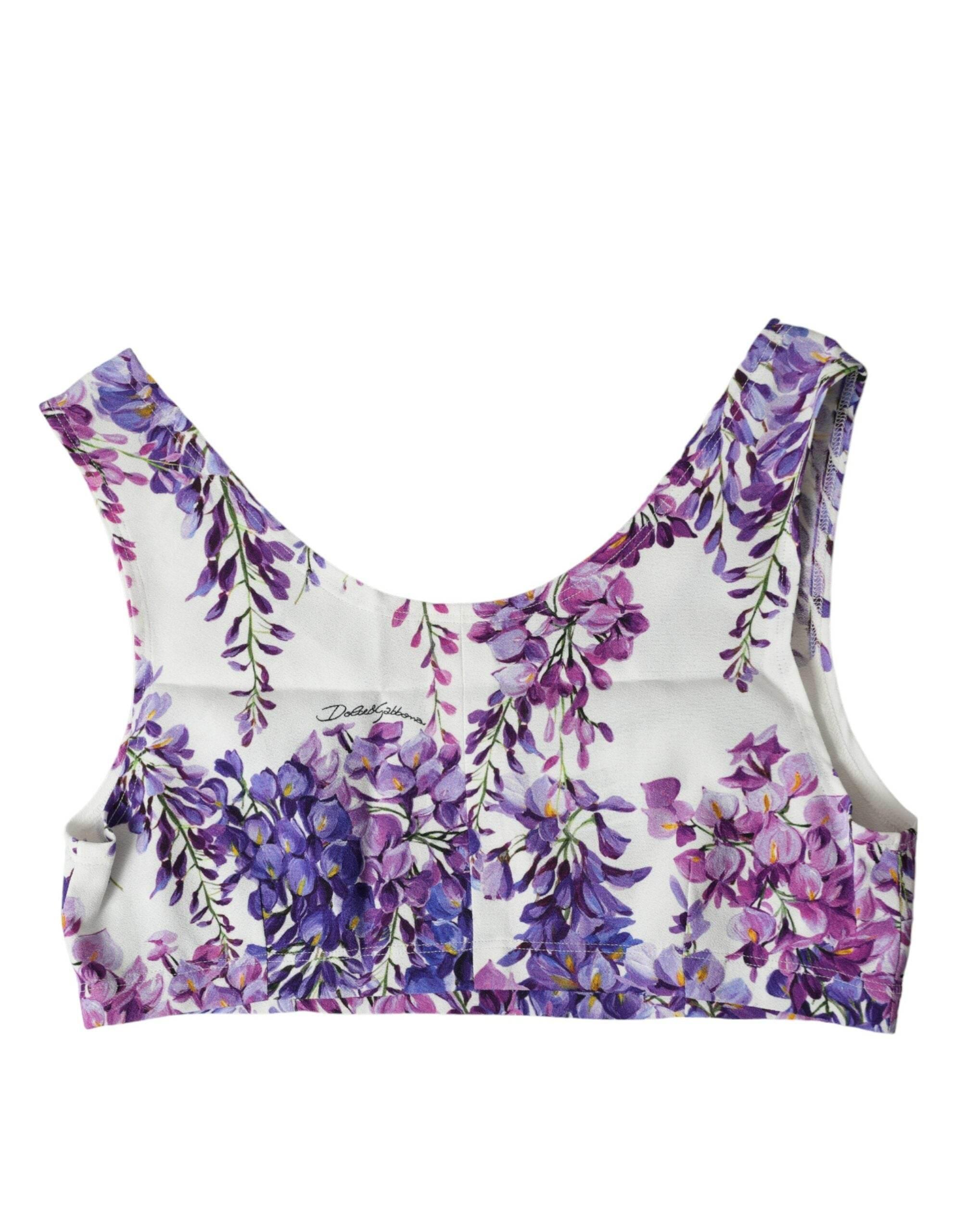 Dolce & Gabbana Elegant Floral Cropped Top - Hilstor