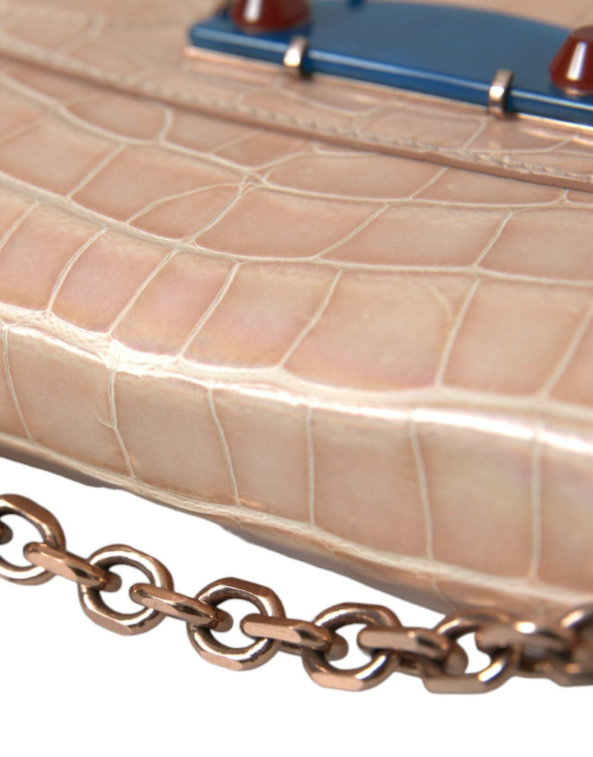 Balenciaga Elegant Mini Chain Beige Clutch for Evening Elegance - Hilstor