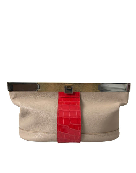 Balenciaga Two Tone Exotic Leather Clutch - Hilstor