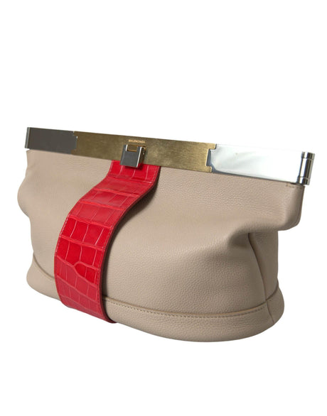 Balenciaga Two Tone Exotic Leather Clutch - Hilstor