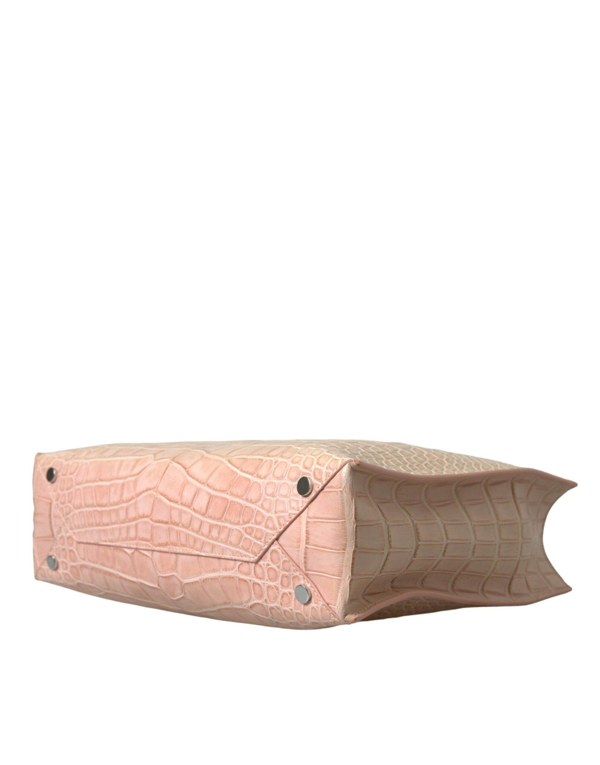Balenciaga Alligator Leather Chic Pink Tote Bag - Hilstor