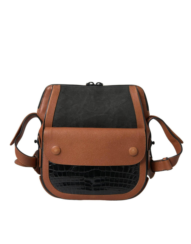 Balenciaga Elegant Crocodile Leather Crossbody Bag - Hilstor