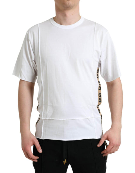 Dolce & Gabbana White Logo Crew Neck Short Sleeves T-shirt - Hilstor