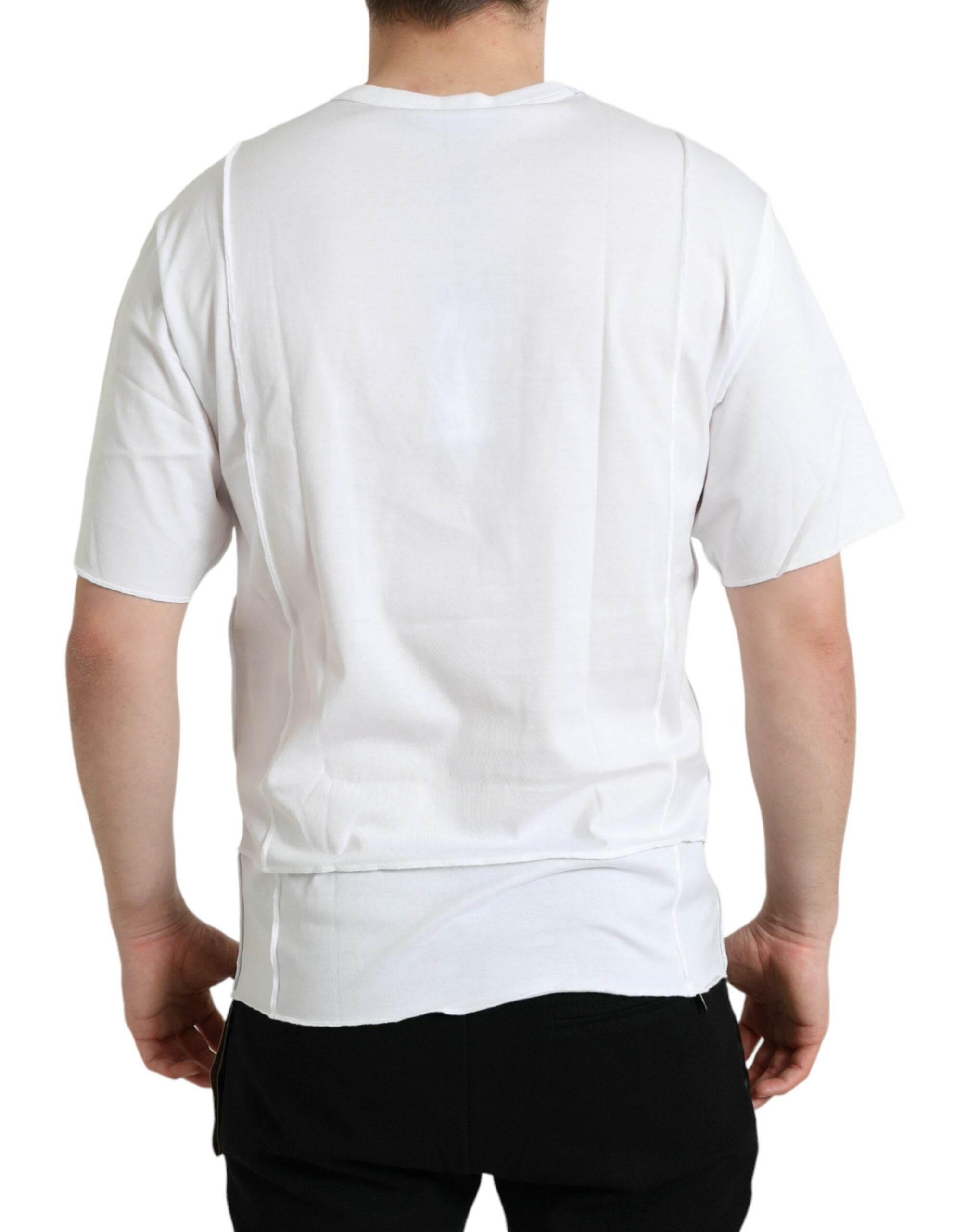Dolce & Gabbana White Logo Crew Neck Short Sleeves T-shirt - Hilstor