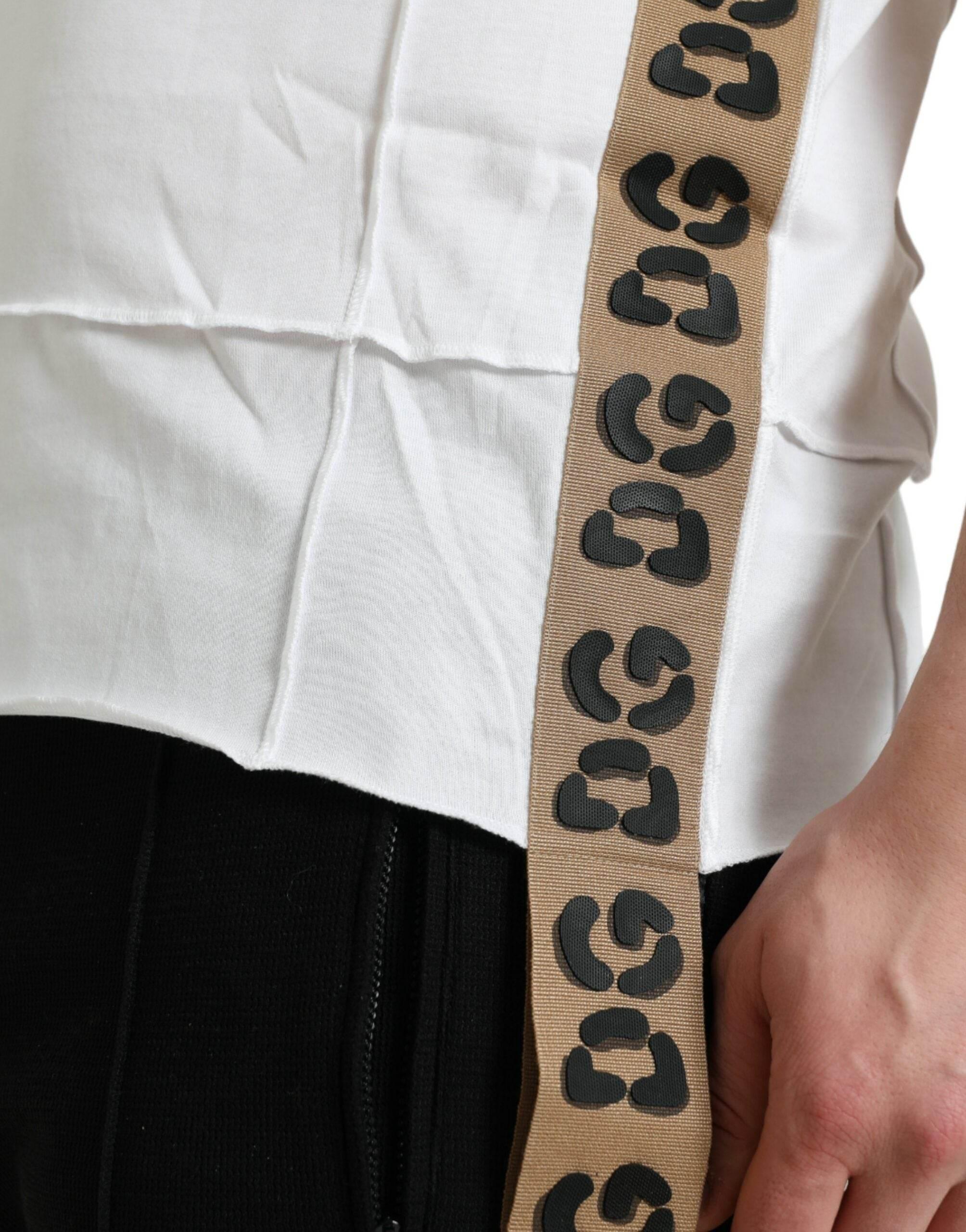 Dolce & Gabbana White Logo Crew Neck Short Sleeves T-shirt - Hilstor