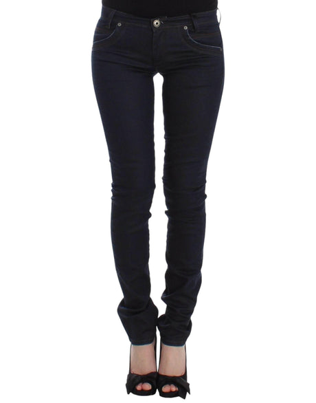 Ermanno Scervino Blue Slim Jeans Denim Pants Skinny Leg Stretch - Hilstor