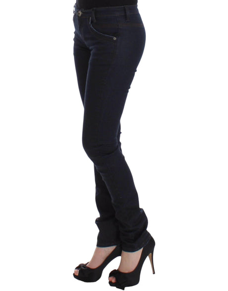 Ermanno Scervino Blue Slim Jeans Denim Pants Skinny Leg Stretch - Hilstor