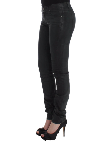 Ermanno Scervino Green Slim Jeans Denim Pants Straight Leg Stretch - Hilstor