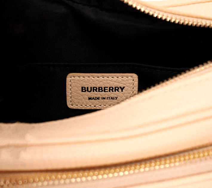 Burberry Small Branded Peach Pink Grainy Leather Camera Crossbody Bag - Hilstor