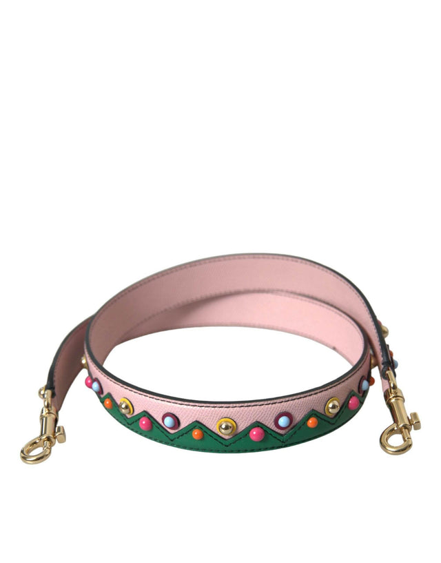 Dolce & Gabbana Pink Leather Handbag Accessory Shoulder Strap - Hilstor