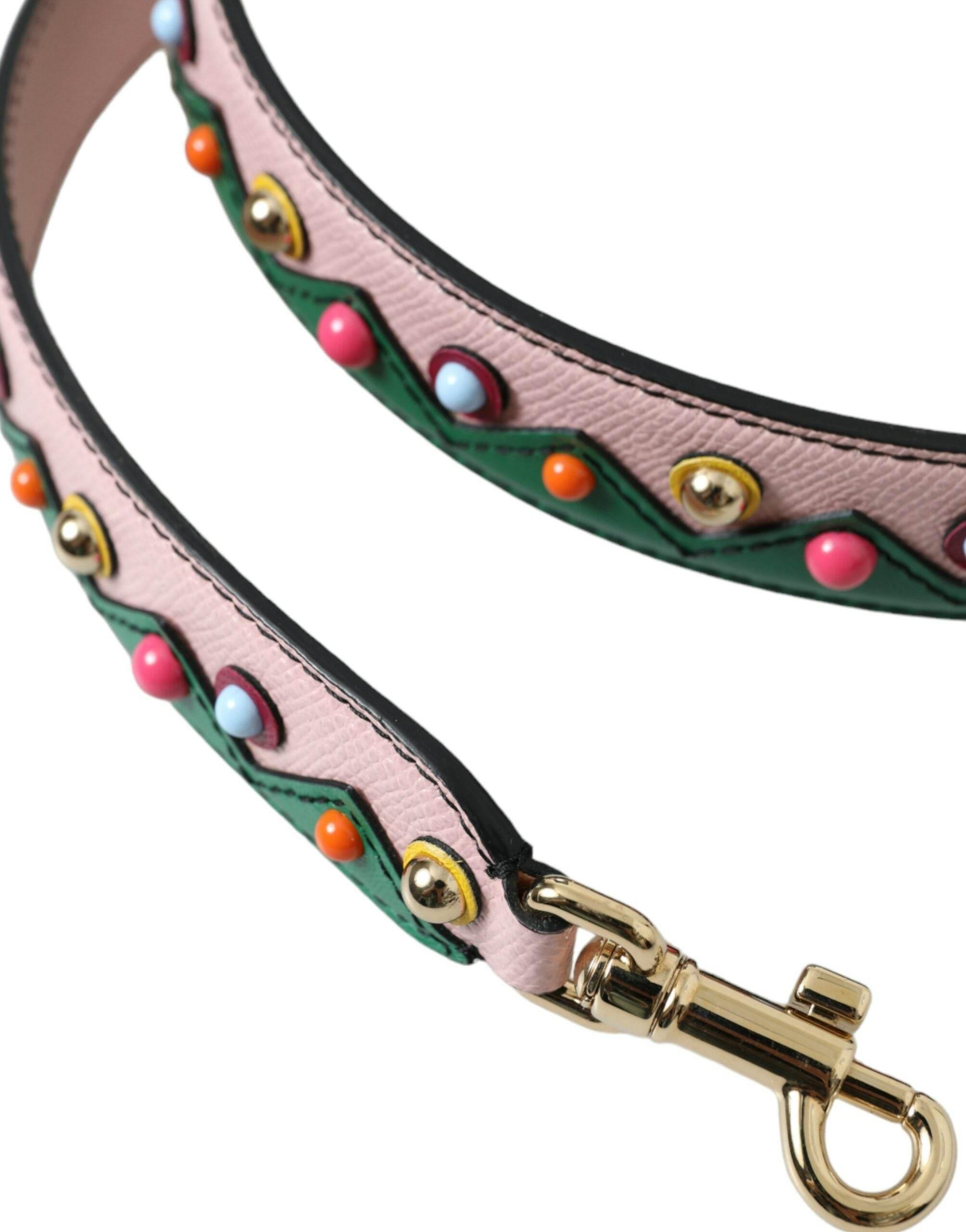 Dolce & Gabbana Pink Leather Handbag Accessory Shoulder Strap - Hilstor