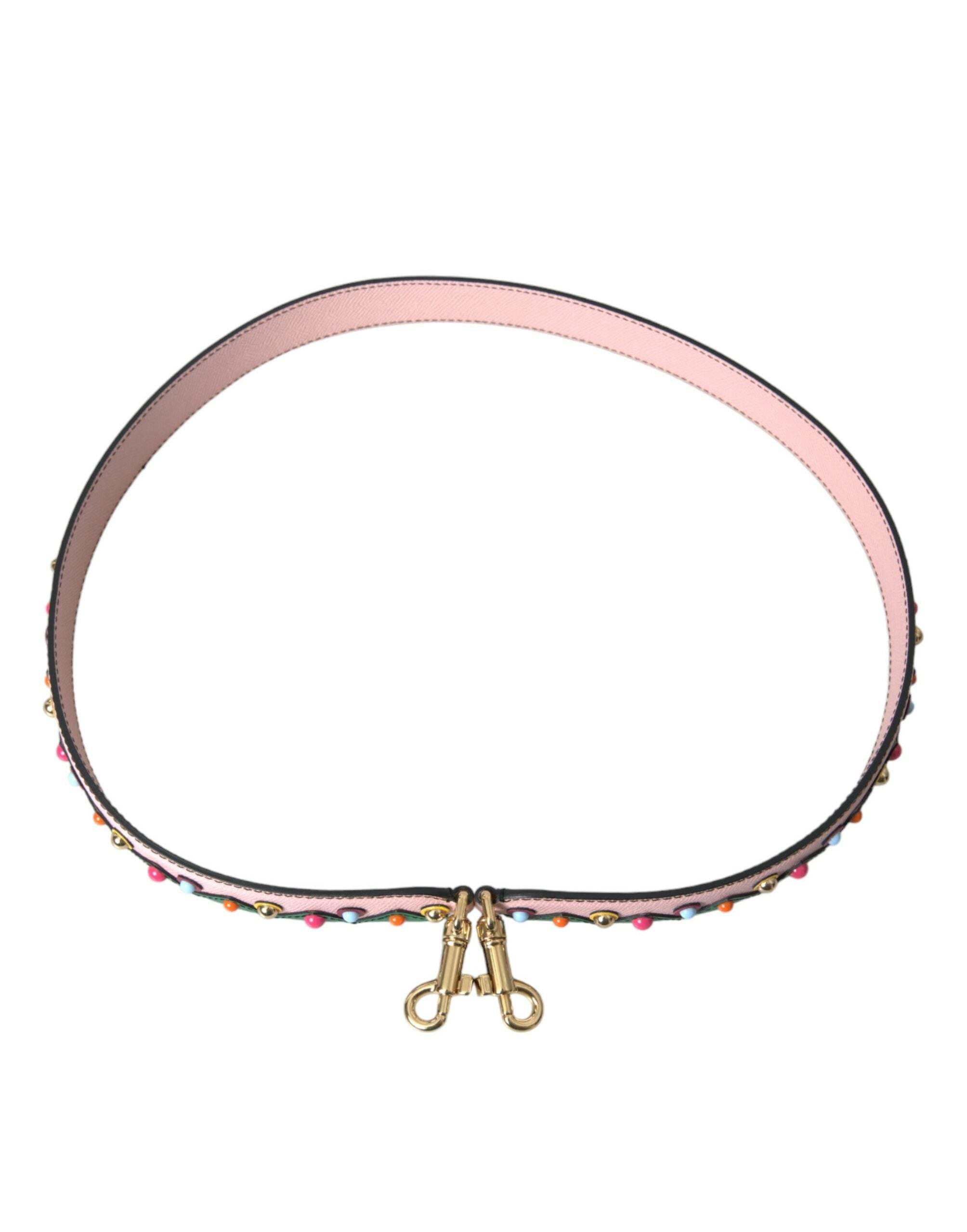 Dolce & Gabbana Pink Leather Handbag Accessory Shoulder Strap - Hilstor