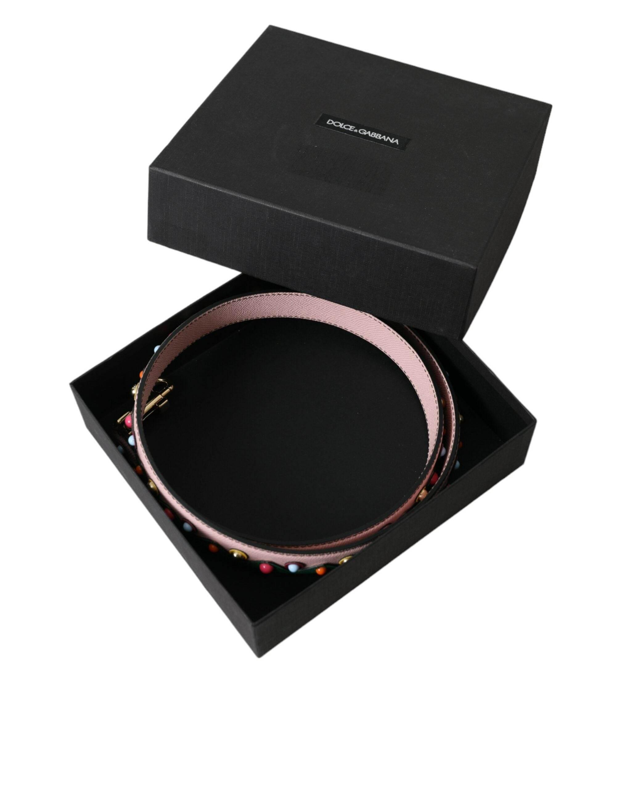 Dolce & Gabbana Pink Leather Handbag Accessory Shoulder Strap - Hilstor