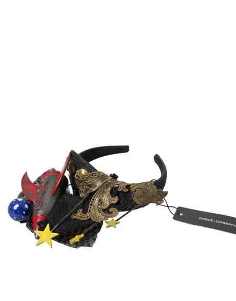 Dolce & Gabbana Multicolor Missile Rocket Crystal Stars Headband Diadem - Hilstor