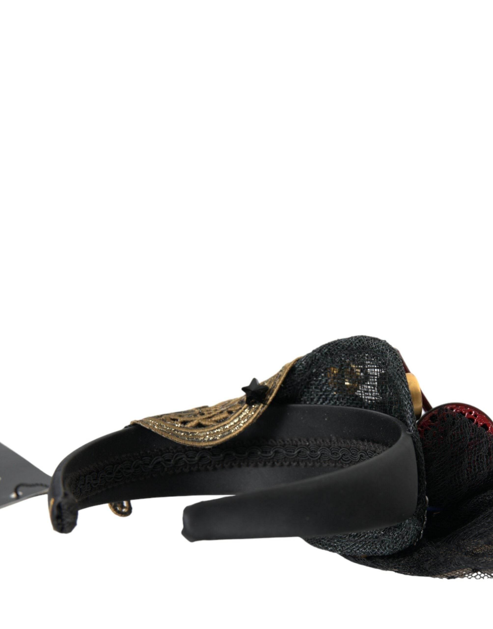 Dolce & Gabbana Multicolor Missile Rocket Crystal Stars Headband Diadem - Hilstor