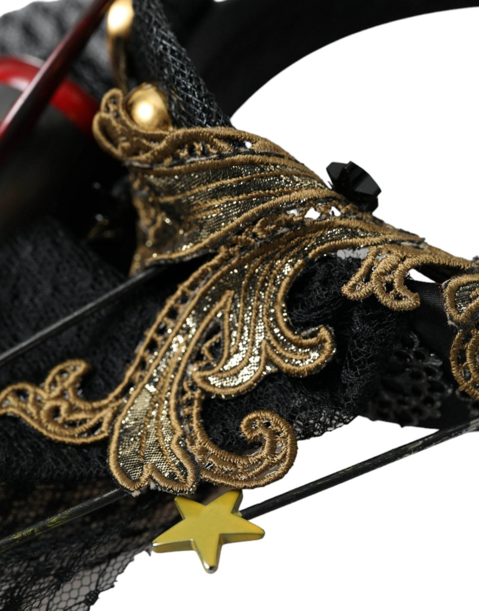 Dolce & Gabbana Multicolor Missile Rocket Crystal Stars Headband Diadem - Hilstor