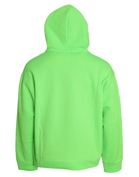 Dolce & Gabbana Neon Green Hooded Top Pullover Sweater - Hilstor